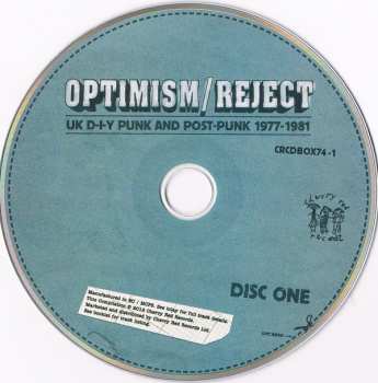 4CD/Box Set Various: Optimism / Reject (UK D-I-Y Punk and Post-Punk 1977-1981) DLX