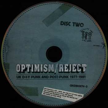 4CD/Box Set Various: Optimism / Reject (UK D-I-Y Punk and Post-Punk 1977-1981) DLX
