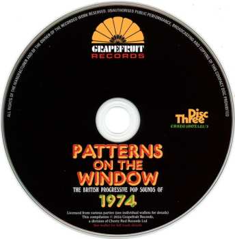 3CD/Box Set Various: Patterns On The Window (The British Progressive Pop Sounds Of 1974)