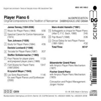 CD Various: Player Piano 6 • Original Compositions In The Tradition Of Nancarrow