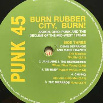 2LP Various: Punk 45: Burn Rubber City Burn! Akron, Ohio : Punk And The Decline Of The Mid West 1975 - 80