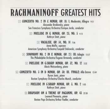 CD Various: Rachmaninoff Greatest Hits