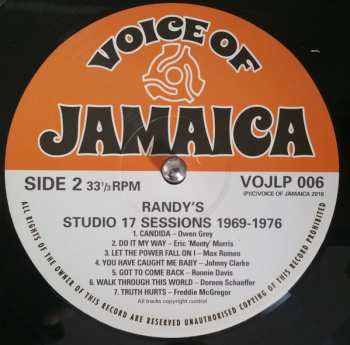 LP Various: Randy's Studio 17 Sessions 1969 to 1976