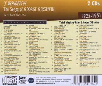 2CD Various: 'S Wonderful - The Songs Of George Gershwin