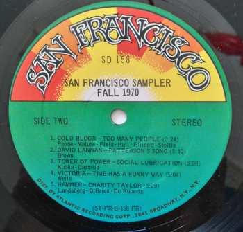 LP Various: San Francisco Sampler - Fall 1970