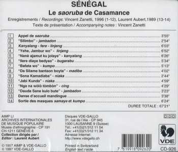 CD Various: Sénégal: Le Saoruba de Casamance  - The Saoruba From Casamance