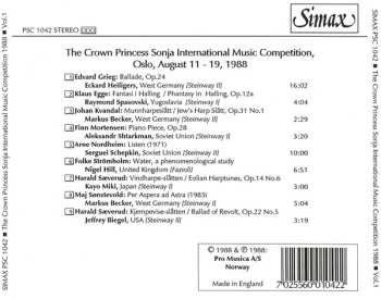 CD Various: The Crown Princess Sonja International Music Competition - Vol 1: Music By Grieg And Norwegian Contemporary Composers