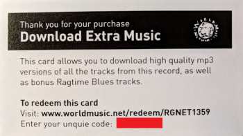 LP Various: The Rough Guide To Ragtime Blues (Reborn And Remastered) LTD