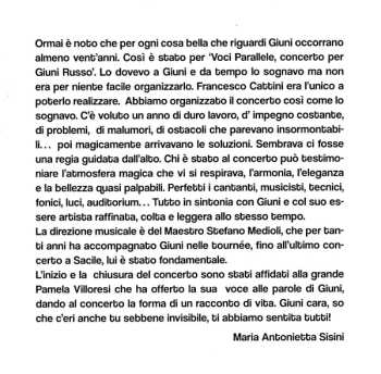 CD Various: Voci Parallele Concerto Per Giuni Russo