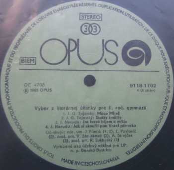4LP/Box Set Various: Výber Z Literárnej Čítanky Pre II. Ročník Gymnázií
