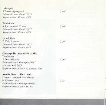 CD Various: Cantati Italiani Di Wagner Vol. 1 - Parte Prima Il Periodo Acustico (1902-1925)