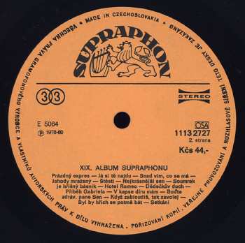 LP Various: XIX. Album Supraphonu