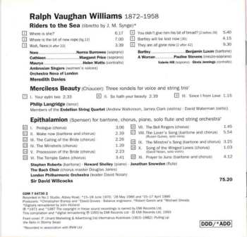 CD Ralph Vaughan Williams: Riders To The Sea · Epithalamion · Merciless Beauty