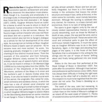 CD Ralph Vaughan Williams: Riders To The Sea · Epithalamion · Merciless Beauty