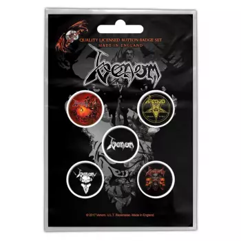 Set of Buttons Black Metal 