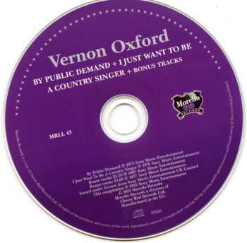 CD Vernon Oxford: By Public Demand/ I Just Want To Be A Country Singer