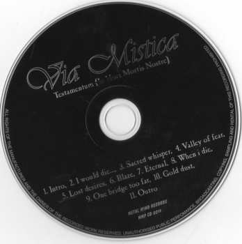 CD Via Mistica: Testamentum (In Hora Mortis Nostre)
