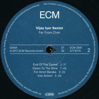 2LP Vijay Iyer Sextet: Far From Over