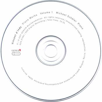 CD Vincent d'Indy: Piano Works Volume 1