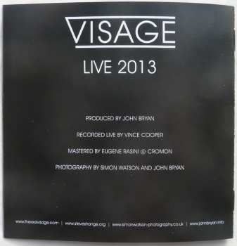 CD Visage: Live 2013