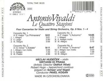 CD Antonio Vivaldi: Vivaldi - Le Quattro Stagioni / Four Concertos For Violin And String Orchestra, Op. 8 Nos. 1-4