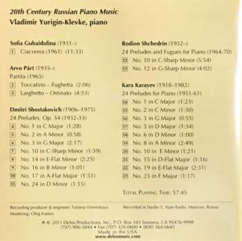 CD Arvo Pärt: 20th Century Russian Piano Music