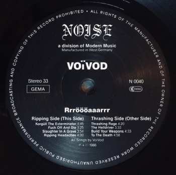 LP Voïvod: Rrroooaaarrr Ltd.