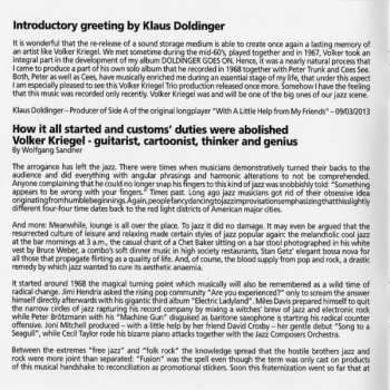 CD Volker Kriegel: With A Little Help From My Friends