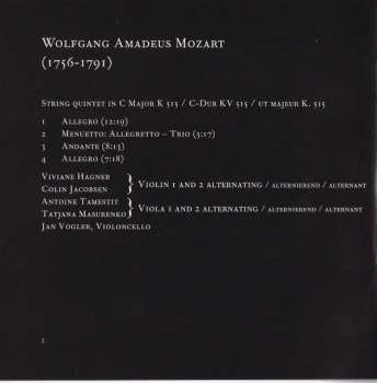 CD Wolfgang Amadeus Mozart: String Quintet K 515 - Die Zauberflöte - Piano Quartet K 478