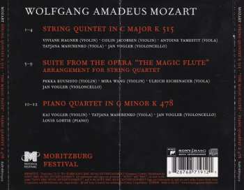 CD Wolfgang Amadeus Mozart: String Quintet K 515 - Die Zauberflöte - Piano Quartet K 478