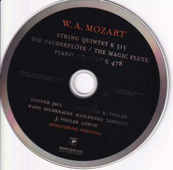 CD Wolfgang Amadeus Mozart: String Quintet K 515 - Die Zauberflöte - Piano Quartet K 478