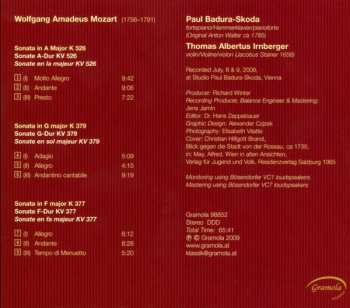 CD Wolfgang Amadeus Mozart: Violinsonaten [= Sonatas For Violin]