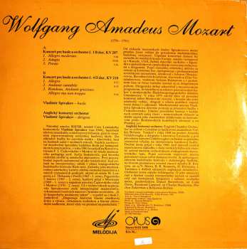 LP Wolfgang Amadeus Mozart: Koncerty Pre Husle A Orchester Č. 1 B Dur KV 207 / Č. 4  D Dur KV 218