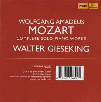 8CD Wolfgang Amadeus Mozart: Complete Solo Piano Works 