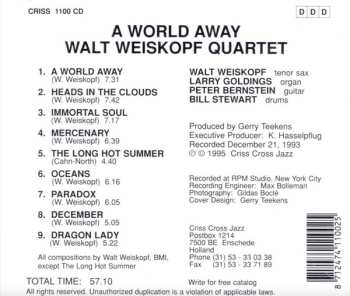 CD Walt Weiskopf Quartet: A World Away