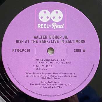 2LP Walter Bishop, Jr.: Bish At The Bank: Live In Baltimore DLX | LTD | NUM