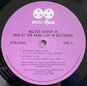 2LP Walter Bishop, Jr.: Bish At The Bank: Live In Baltimore DLX | LTD | NUM
