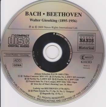 CD Johann Sebastian Bach: Bach - Beethoven