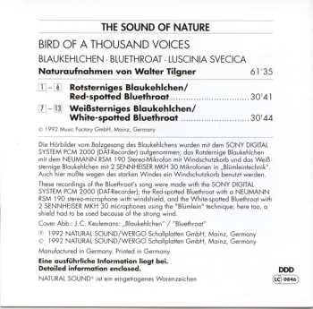CD Walter Tilgner: Bird Of A Thousand Voices • Blaukehlchen • Bluethroat • Luscinia Svecica