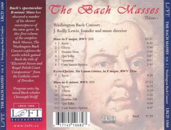 CD Washington Bach Consort: The Bach Masses, Volume 1 