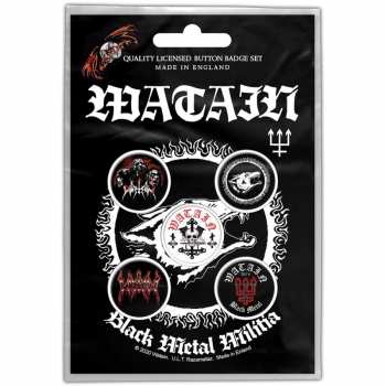 Merch Watain: Set of Buttons Black Metal Militia