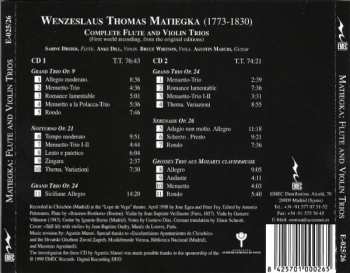 2CD Wenzeslaus Matiegka: Complete Flute And Violin Trios