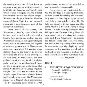 2CD Westminster Choir: An Evening Of Readings And Carols - The 30th Anniversary Live Recording