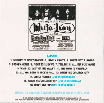 5CD/Box Set White Lion: All You Need Is Rock 'N' Roll: The Complete Albums 1985-1991 LTD