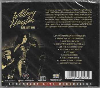 CD Whitney Houston: Live In NY 1991