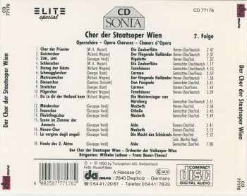 CD Wiener Staatsopernchor: Opernchöre = Opera Choruses = Choeurs D'Opera (2. Folge)