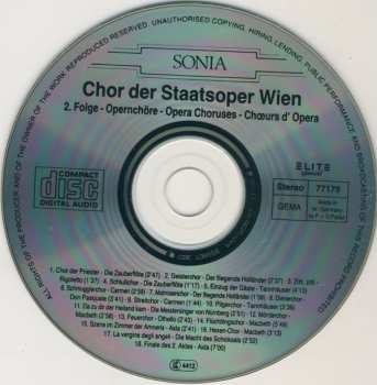 CD Wiener Staatsopernchor: Opernchöre = Opera Choruses = Choeurs D'Opera (2. Folge)