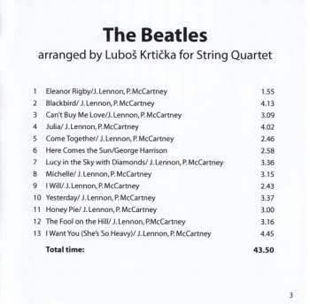 CD Wihan Quartet: Plays The Beatles