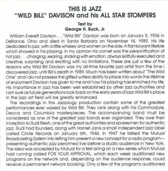 CD Wild Bill Davison And His All Star Stompers: This Is Jazz!