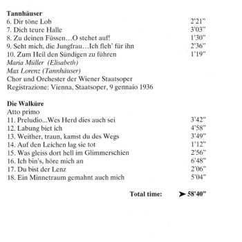 CD Wilhelm Furtwängler: Le Prime Registrazioni Wagneriane = The Earliest Wagner Recordings / Live Recordings 1931-1936 - Tristan Und Isolde, Tannhäuser, Die Walküre, Lohengrin